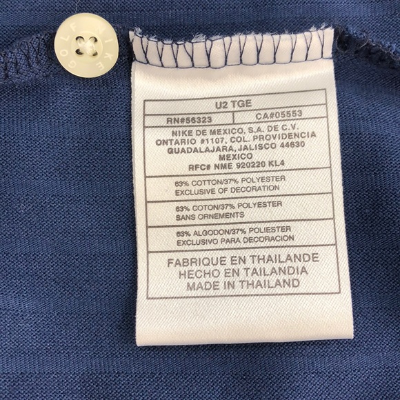 Nike Golf Dri Fit Navy Short Sleeve Polo Shirt - Picture 5 of 6